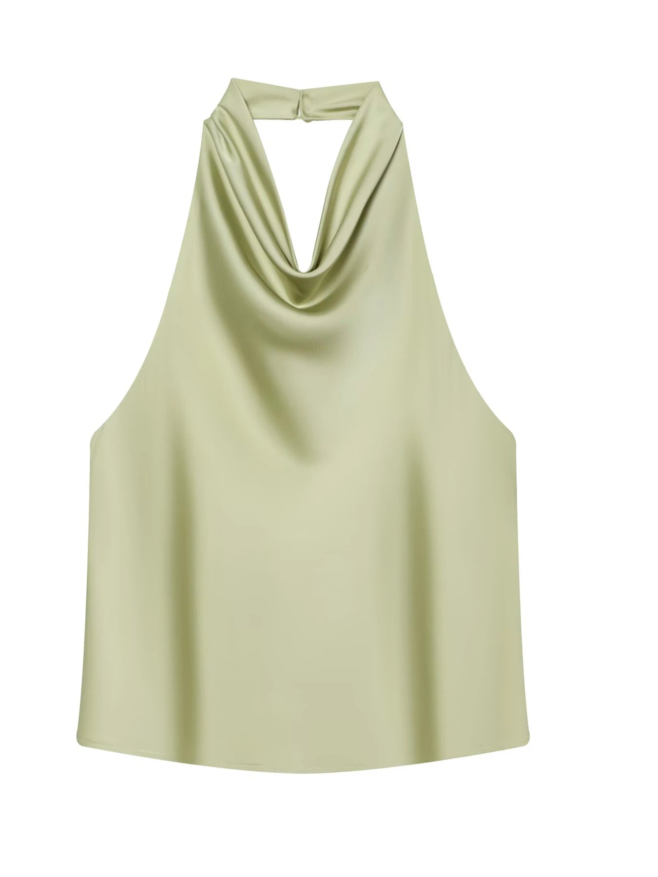 HXAO Halter Neck Women's Top Off Shoulder Satin Crop Top Women Summer Sexy Backless Tank Party Tops Y2K Aesthetic Camisole