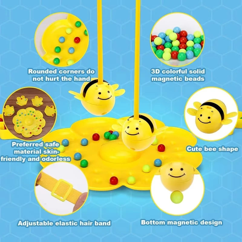 Bumble Bee Magnetic Toy Funny Family Board Games Montessori Sorting Puzzle Fishing Toys Interactive Games for Kids and Adults