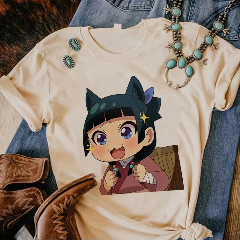Apothecary Diaries top tees women korean clothes Gothic Colorful anime Breathable Classic shirt Pastel anime graphic 80s 2000s