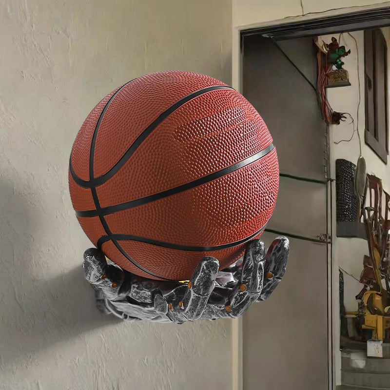 Creative Robotic Arm Basketball Rack Wall Mounted Basketball and Football Storage Rack Home Living Room Decoration Ornaments