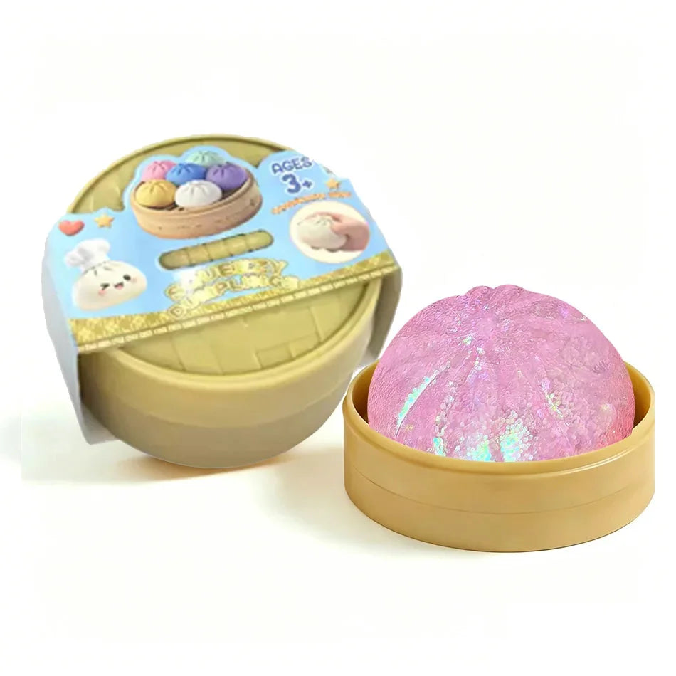 Glitter Dumpling Glitter Dumpling Squishy with Box Dumplings Sensory Squeeze Toy for Stress Relief