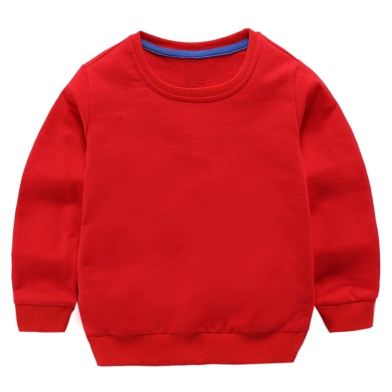 Cotton Sweatshirts For Boys Long Sleeve Kids Girls Children Basic Tshirt Pullover Kids Hoodies Outerwear Spring Kids Clothing