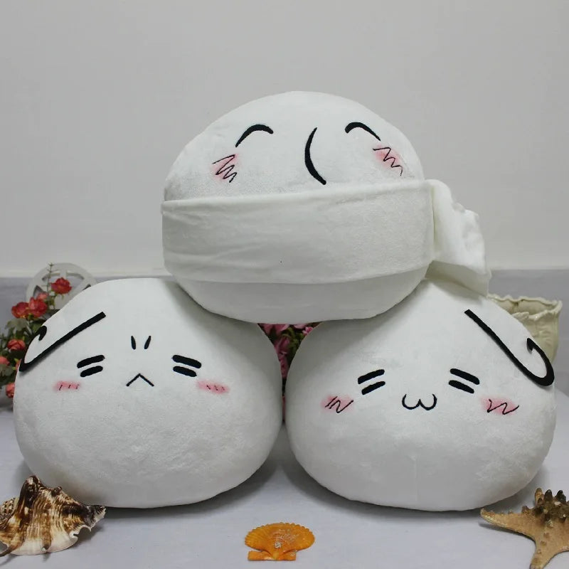 Classic Round Ball Shape Plush Pillow Toy Multi Expression Anime Character Stuffed Doll Role Play Decorative Plush Figurine Gift