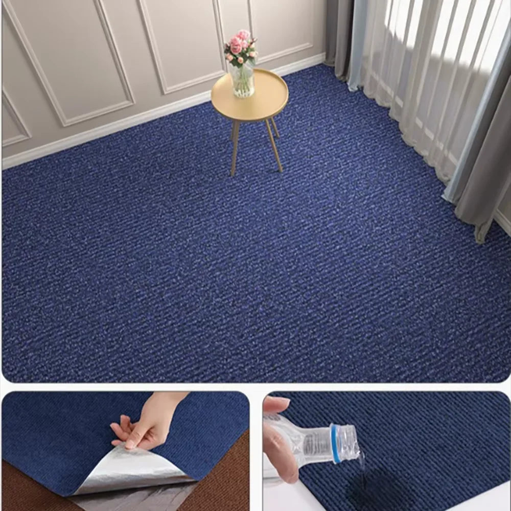 50cmX2m Kitchens Bedroom Rug Water Uptake Home Decor Self-adhesive Room Decoration Bathroom Rugs Solid Color Carpet Living Room