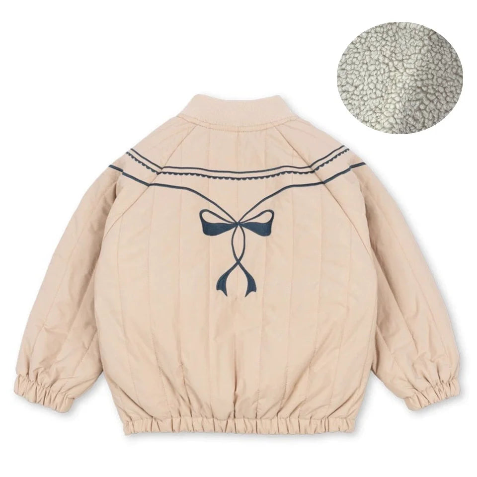 Children's Jacket 2026 Winter New Printed Cute Fleece Thermal Girls Jacket Cotton Thickened Windproof Boys Baby Cotton Clothes