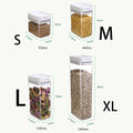 Clear Plastic Storage Jar with Airtight Seal for Kitchen Snacks Cereals Beans