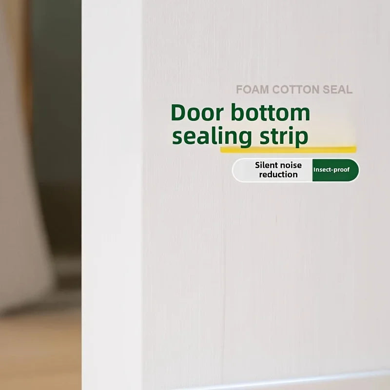 YITAPE 1M Thickened Door Bottom Seal Strip Self-Adhesive Silicone Rubber Weatherstrip Soundproof Windproof Dustproof Gap Sealer