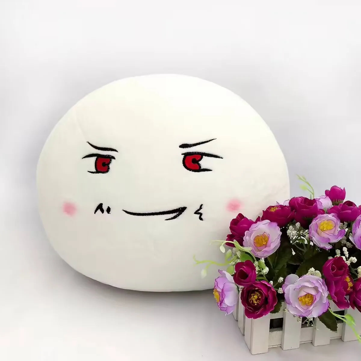 Classic Round Ball Shape Plush Pillow Toy Multi Expression Anime Character Stuffed Doll Role Play Decorative Plush Figurine Gift