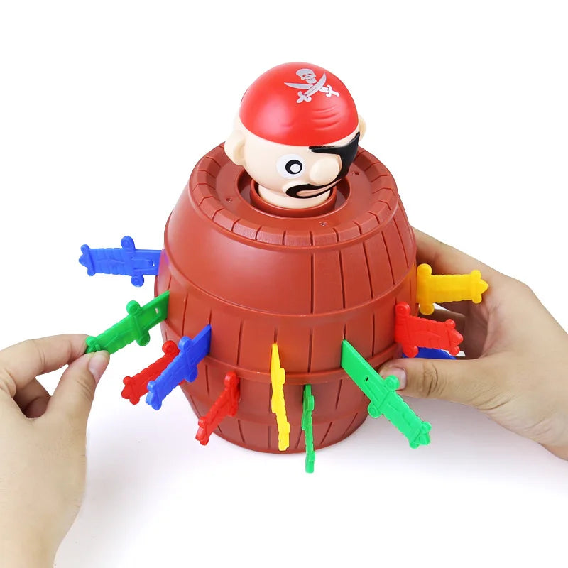 Novelty Prank Fun Game Jumping Pirate Bucket Sword Pop Up Toy Interactive Family Fun Kid Party Game