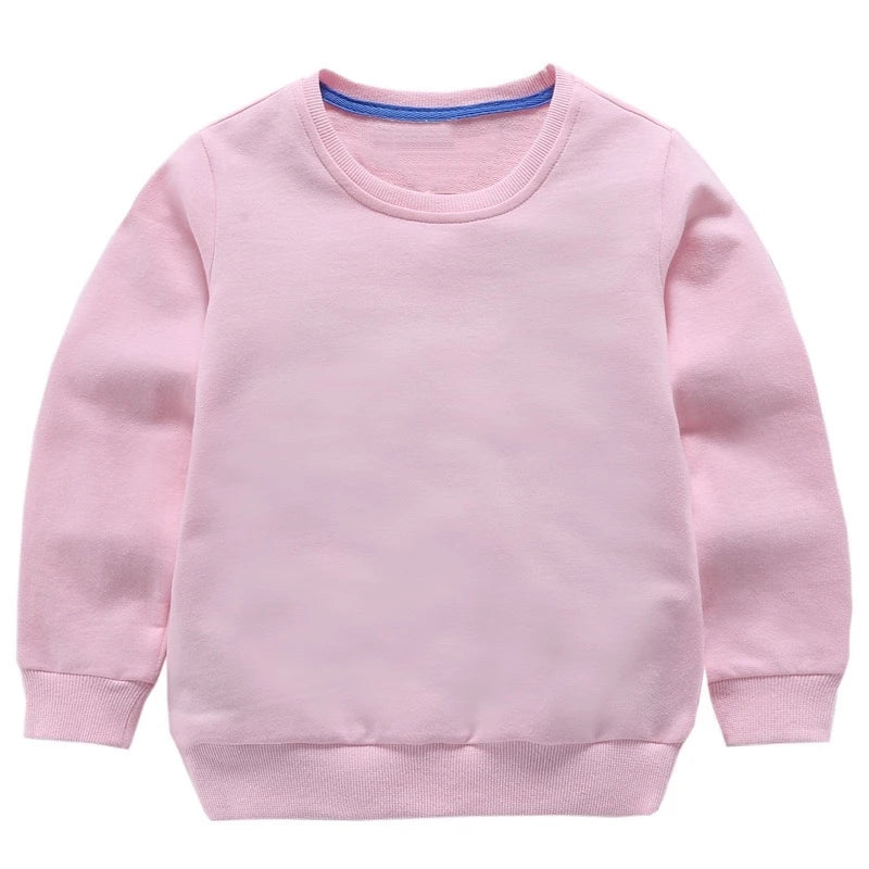Cotton Sweatshirts For Boys Long Sleeve Kids Girls Children Basic Tshirt Pullover Kids Hoodies Outerwear Spring Kids Clothing