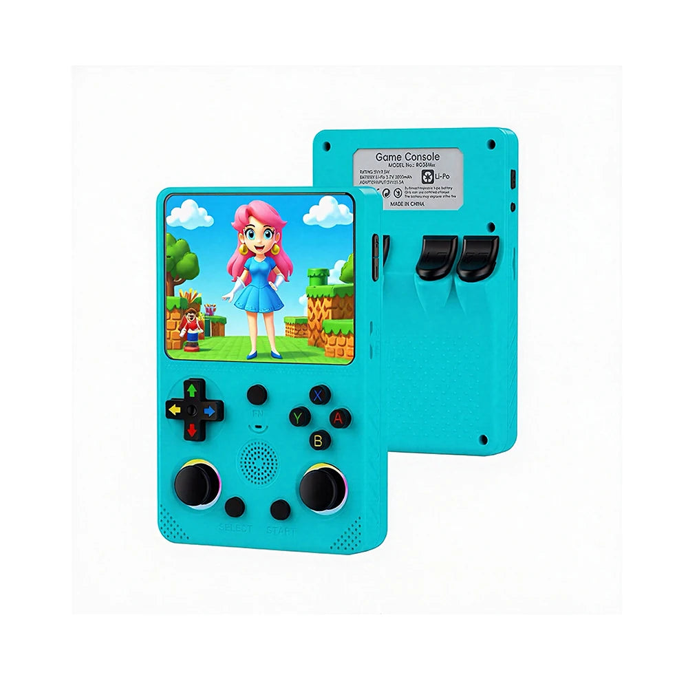 RG36max Upgraded Version Retro Handheld Game Console, RK3326 Quad-Core, 3.5" Screen, 128GB 40000+ Games, RGB Joysticks