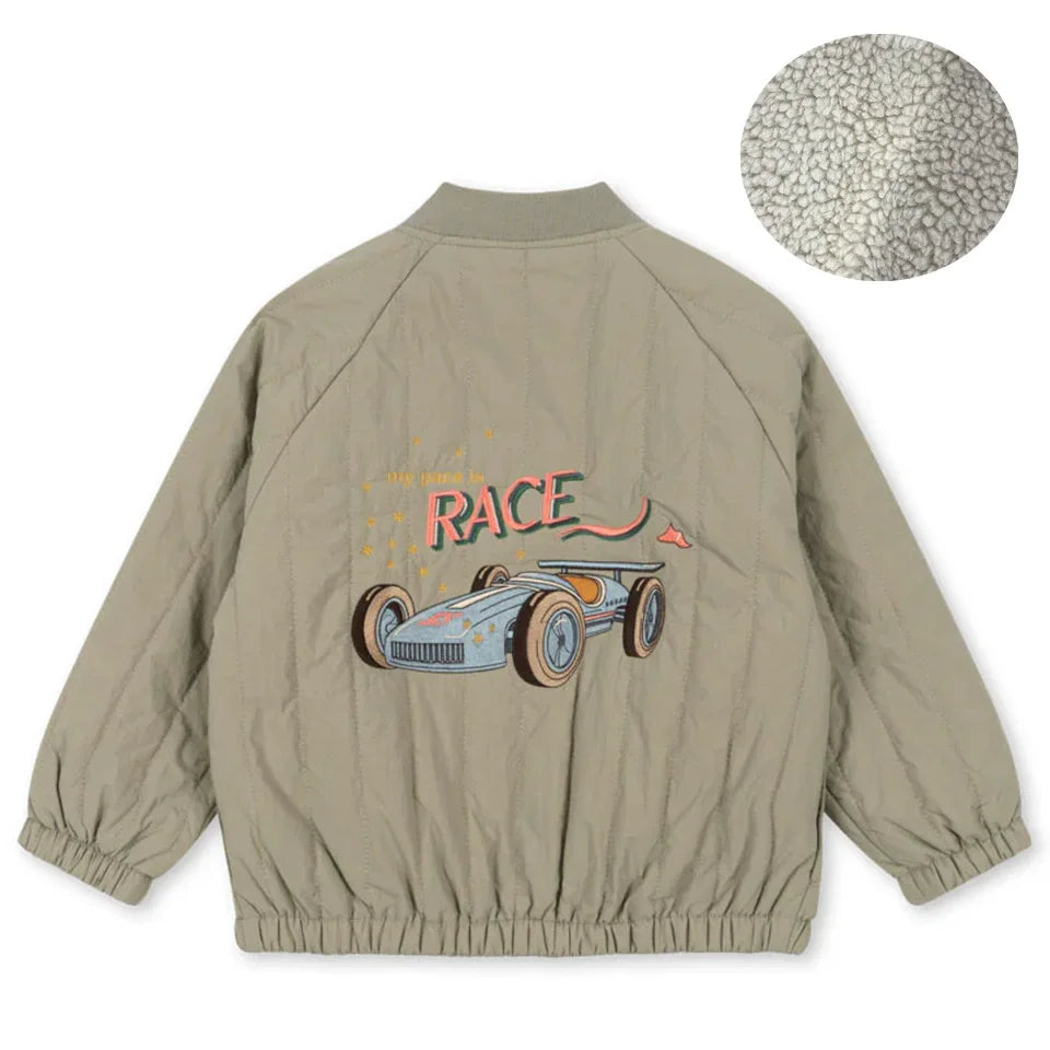 Children's Jacket 2026 Winter New Printed Cute Fleece Thermal Girls Jacket Cotton Thickened Windproof Boys Baby Cotton Clothes
