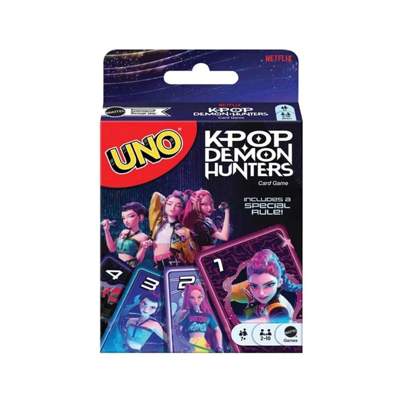 UNO JRV01 K-POP Demon Hunters Card Game,Adult Family Party table playing Board Games,Total 112 Cards with Wild Golden Honmoon