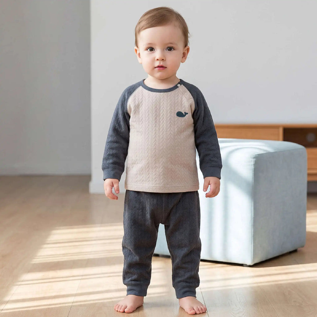 Autumn Loungewear Children Set Cartoon Embroidery Long Sleeves Top+High Waist Pants Kids 2 Piece Sets Soft Children Clothing