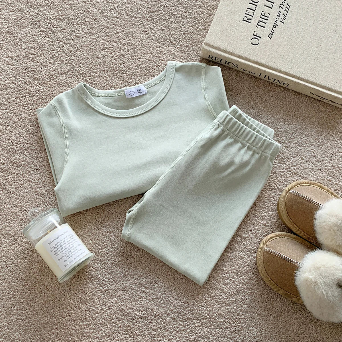 2-10T Toddler Kid Baby Boy Girl 2pcs Pajamas Clothes Set Long Sleeve Top Pant Suit Homewear Cotton Two Piece PJ Set Outfit