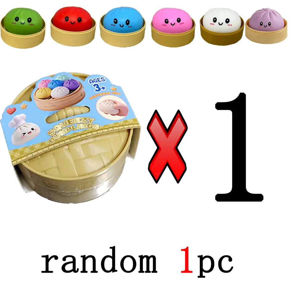 Glitter Dumpling Glitter Dumpling Squishy with Box Dumplings Sensory Squeeze Toy for Stress Relief