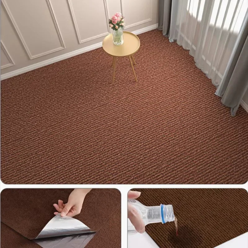 50cmX2m Kitchens Bedroom Rug Water Uptake Home Decor Self-adhesive Room Decoration Bathroom Rugs Solid Color Carpet Living Room