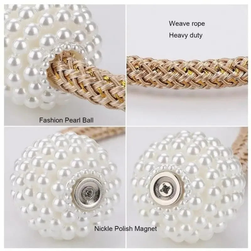 4/2/1Pcs Pearl Magnetic Curtain Clip Curtain Holders Tie Back Buckle Clips Hanging Ball Buckle Tie Back Curtain Decor Accessorie