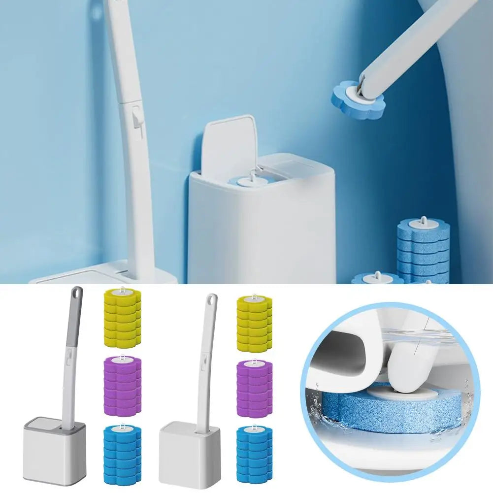 Toilet Brush Disposable Replacement Head Cleaning Kit Toilet Bowl Brush Long Handle Home Wc Accessories Tool