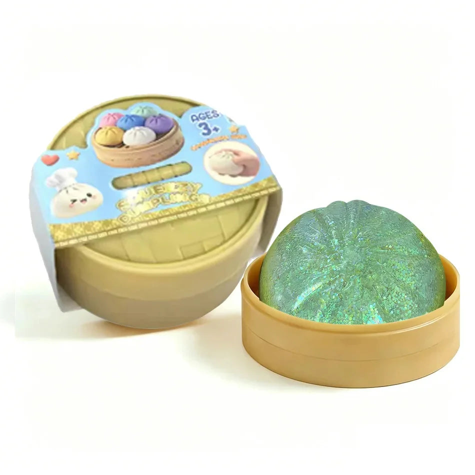 Glitter Dumpling Glitter Dumpling Squishy with Box Dumplings Sensory Squeeze Toy for Stress Relief