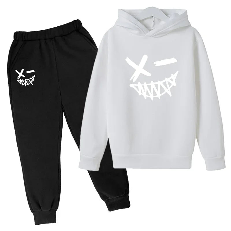 Evil Smile Printed 2025 Baby Summer Clothes for Children From 1 to 12 Years Kids Clothes Boys Child Sets Suit for Girls Boy Set