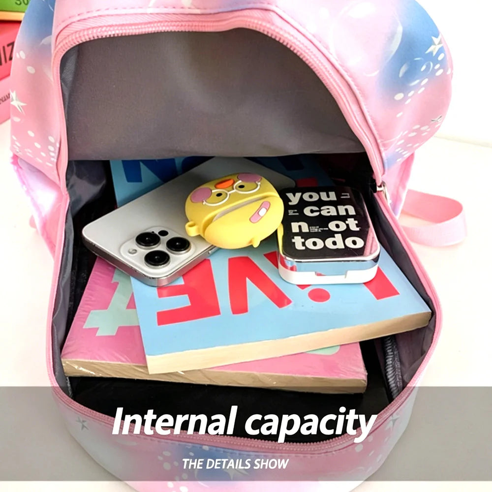Pink 10-Inch Lightweight Backpack K D H Rumi Mira Zoey HUNTR/X Saja School Bag for Boys And Girls Kindergarten Moch