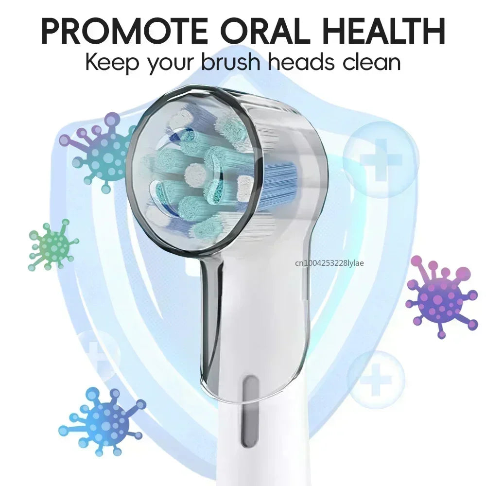 Toothbrush Dustproof Covers Caps Compatible with Braun Oral B Replacement Heads and IO Series Electric Toothbrush Head Protector