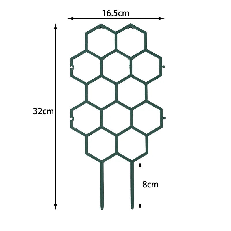 2pcsHoneycomb Design Plant Trellis, Rustproof Plastic Support for Potted Vines and Flowers, Indoor Outdoor Garden Climbing Frame