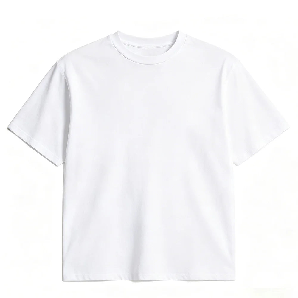 Unisex 100% Cotton Crew Neck T‑Shirt, Soft Breathable Pure Cotton Solid Color Tee, Classic Casual Short Sleeve Top, Summer Comfortable Everyday T-Shirts for Men Women