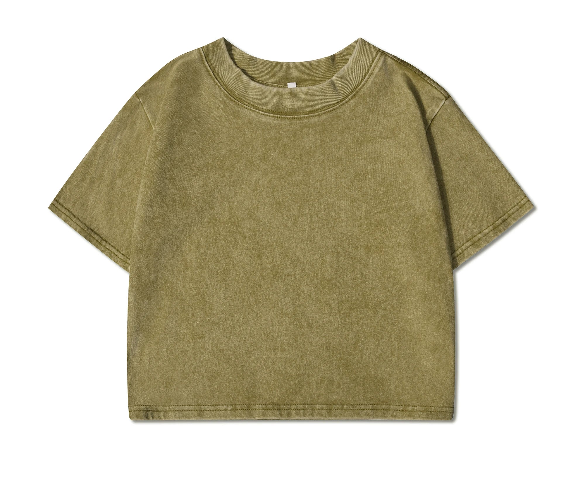 100% Cotton Washed T-Shirts For Women Loose O-Neck Crop Tops Y2k Street Female Clothes Summer Casual Vintage Short Sleeve Tees