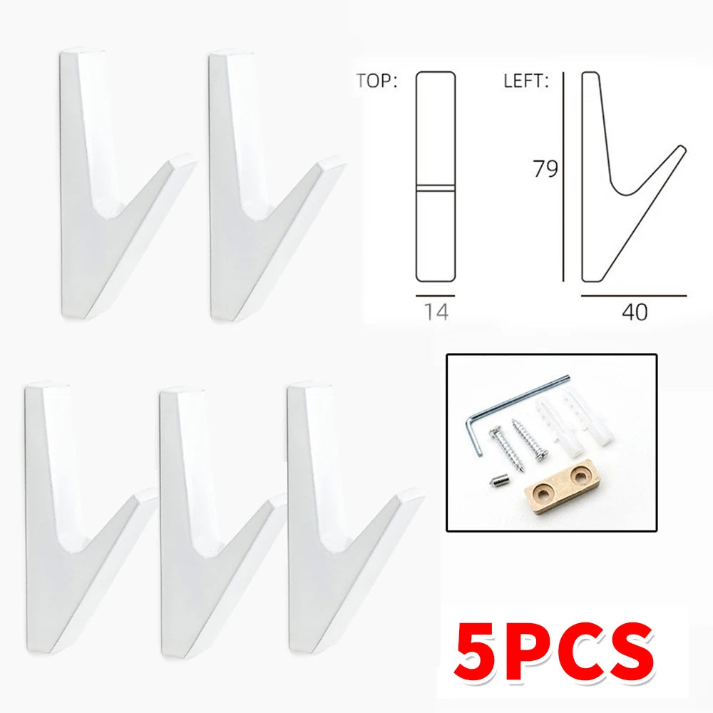 Metal Coat Hooks Wall Mounted Heavy Duty Coat Rack Clothes Hanger With Screws for Hanging Hat Key Door Wall Hooks Bathroom