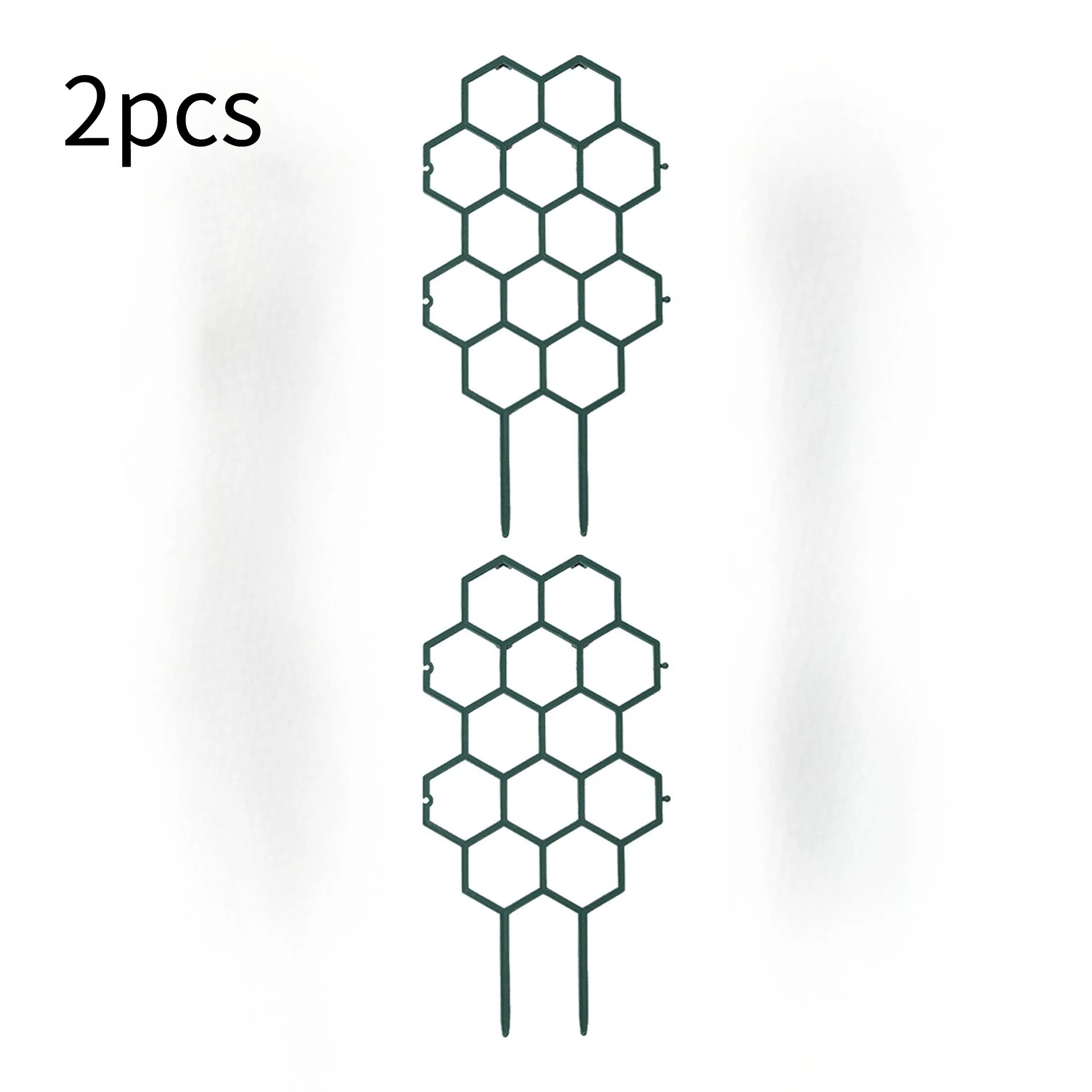 2pcsHoneycomb Design Plant Trellis, Rustproof Plastic Support for Potted Vines and Flowers, Indoor Outdoor Garden Climbing Frame