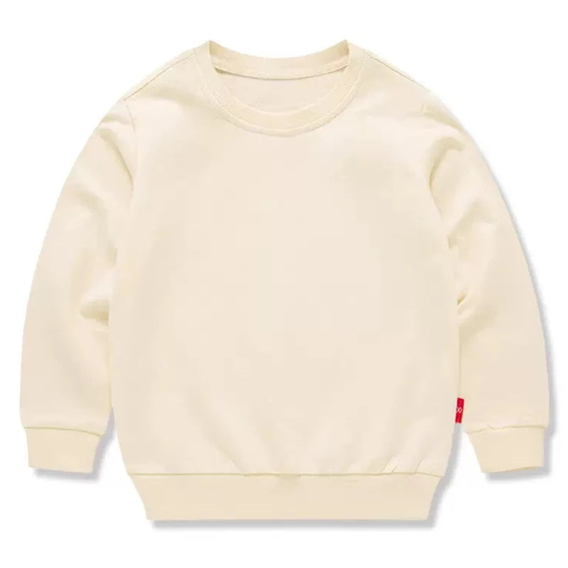 Cotton Sweatshirts For Boys Long Sleeve Kids Girls Children Basic Tshirt Pullover Kids Hoodies Outerwear Spring Kids Clothing