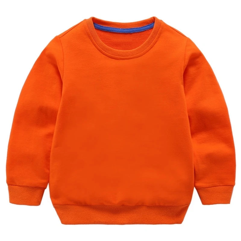 Cotton Sweatshirts For Boys Long Sleeve Kids Girls Children Basic Tshirt Pullover Kids Hoodies Outerwear Spring Kids Clothing
