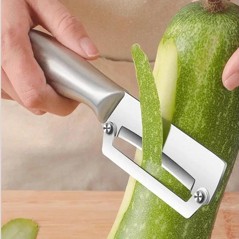 Stainless Steel Vegetable Peeler Kitchen Melon Planer Double-Head Peeler Household Multiple-Function Fruit And Vegetable Peeler