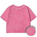 100% Cotton Washed T-Shirts For Women Loose O-Neck Crop Tops Y2k Street Female Clothes Summer Casual Vintage Short Sleeve Tees