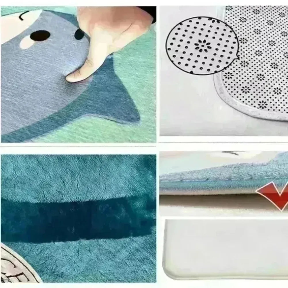 Kids Space Carpet Mat Rug Rocket Astronaut Planets Stars Pattern Soft Floor Mat for Children's Study Room Home Decoration