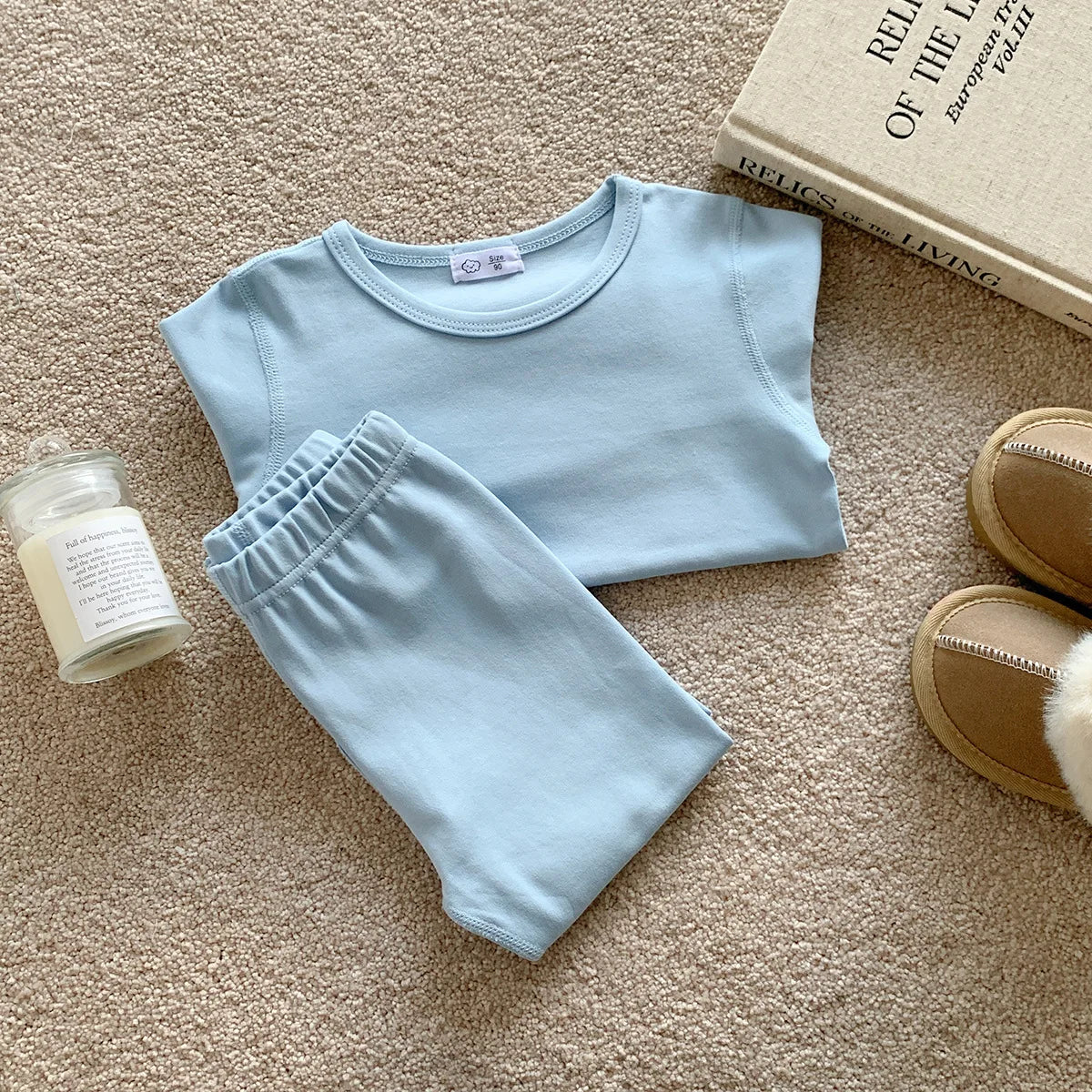 2-10T Toddler Kid Baby Boy Girl 2pcs Pajamas Clothes Set Long Sleeve Top Pant Suit Homewear Cotton Two Piece PJ Set Outfit