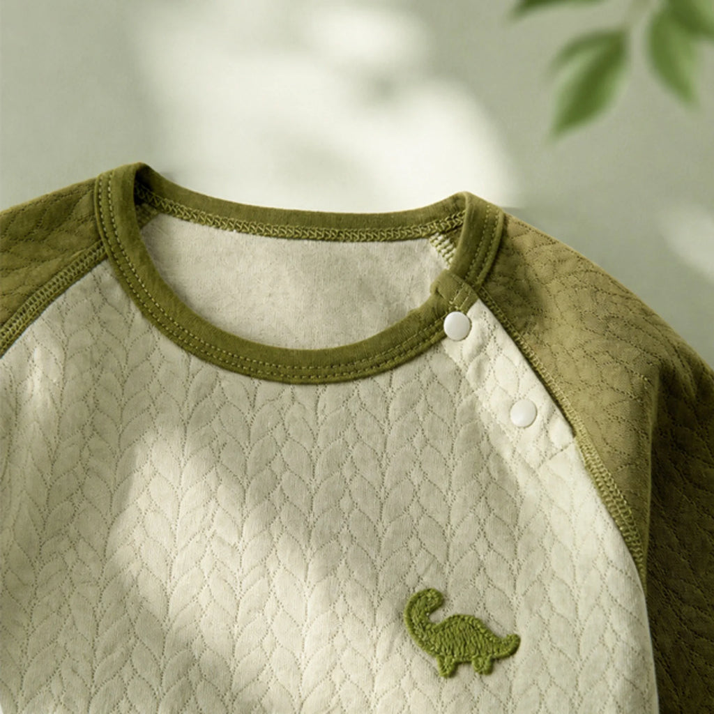 Autumn Loungewear Children Set Cartoon Embroidery Long Sleeves Top+High Waist Pants Kids 2 Piece Sets Soft Children Clothing