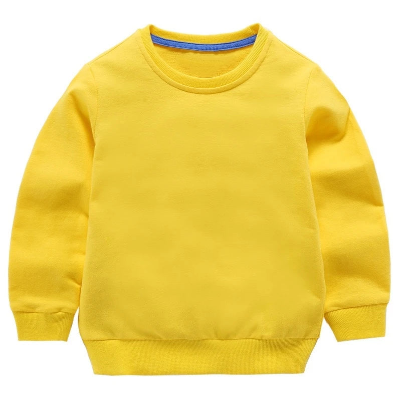 Cotton Sweatshirts For Boys Long Sleeve Kids Girls Children Basic Tshirt Pullover Kids Hoodies Outerwear Spring Kids Clothing