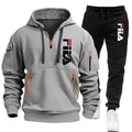 Spring Autumn Street New Men's Zipper Hoodie Pants Two Piece Set Outdoor Multi Pocket Casual Pullover Sports Suit Breathable Tra