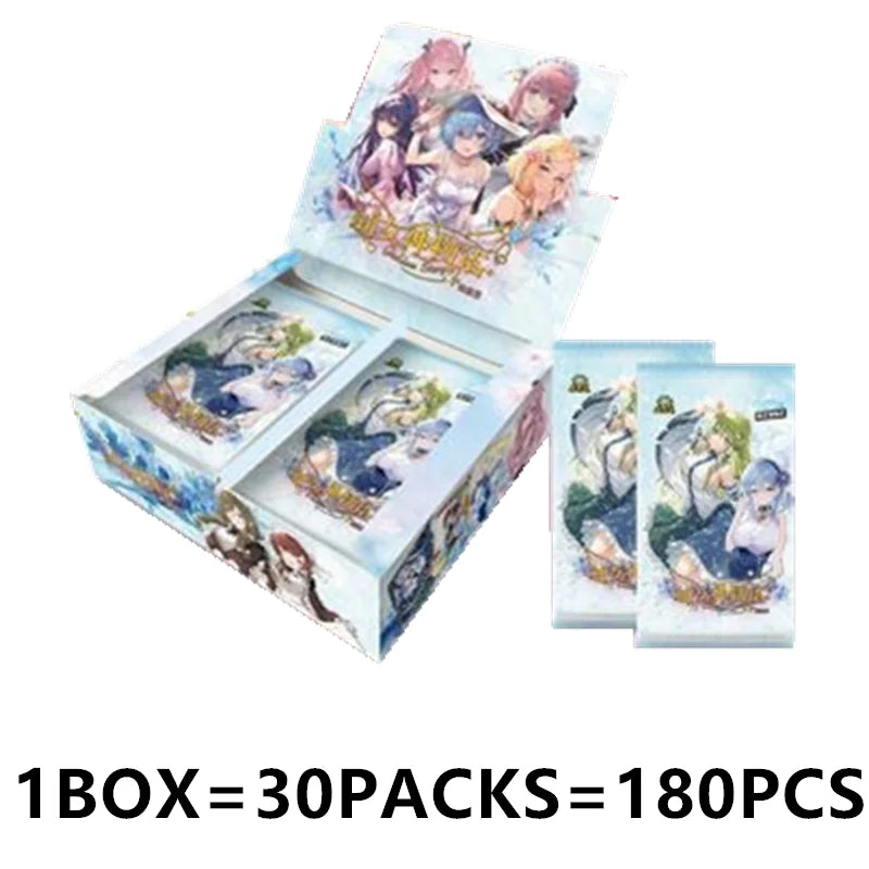 90pcs Set Goddess Story Thickened Gold Card Collectible Sexy Swimsuit Party Anime Collection Card Board Game Toy Gift