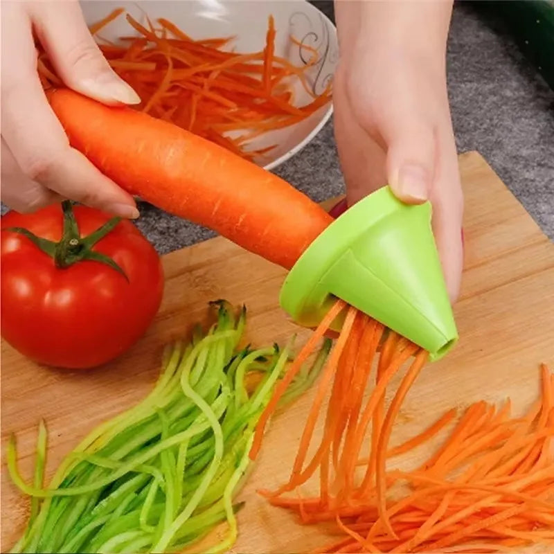 1-3pcs Vegetable Fruit Spiral Shredder Peeler Multi-function Manual Shredder Device Carrot Rotating Shredder Grater Kitchen Tool