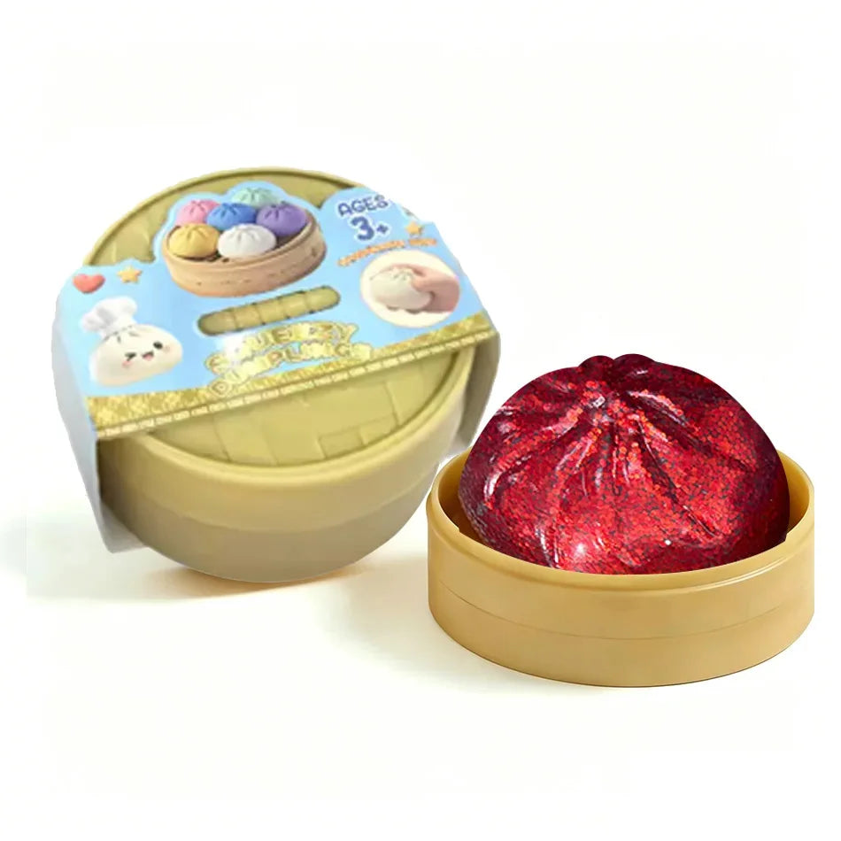 Glitter Dumpling Glitter Dumpling Squishy with Box Dumplings Sensory Squeeze Toy for Stress Relief