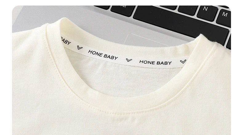 18M-9T summer children kids girls fashion cartoon cotton short sleeve stretch T shirt