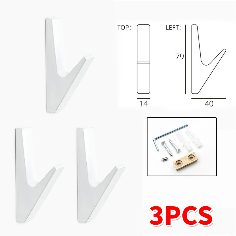 Metal Coat Hooks Wall Mounted Heavy Duty Coat Rack Clothes Hanger With Screws for Hanging Hat Key Door Wall Hooks Bathroom