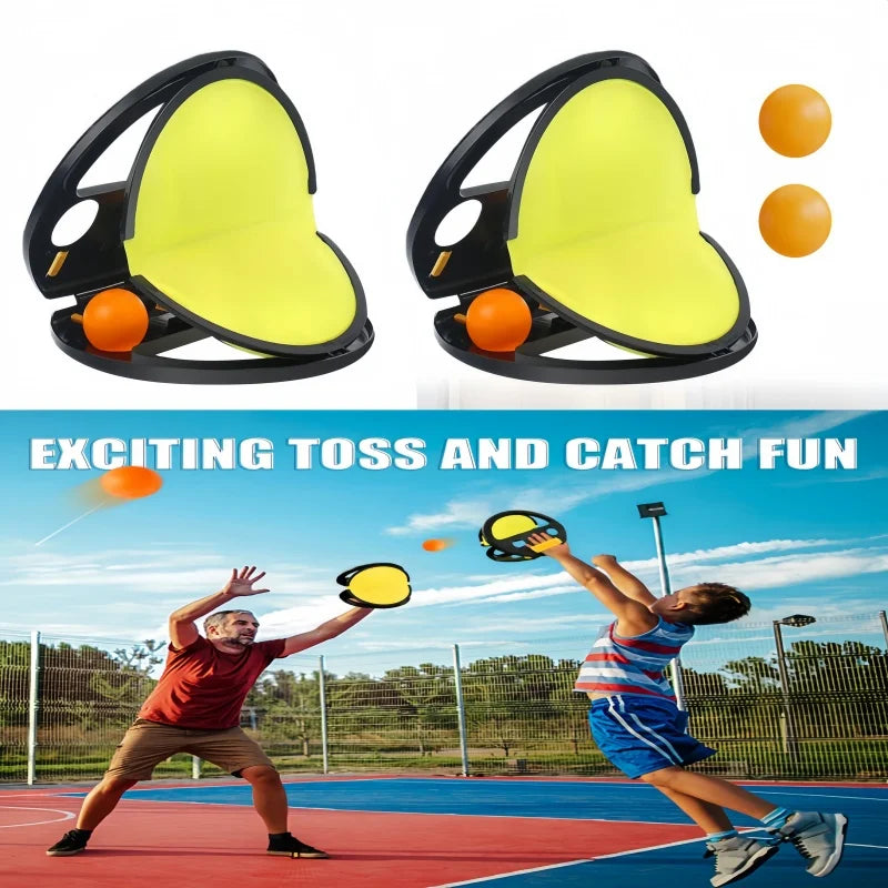 Adult & Kids Toss And Catch Ball Game Racket for Hand Grasping Outdoor Beach Yard Family Activities Pool Fun Sport Toy