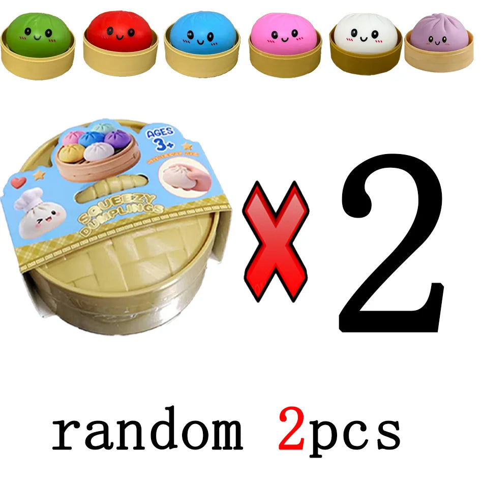 Glitter Dumpling Glitter Dumpling Squishy with Box Dumplings Sensory Squeeze Toy for Stress Relief