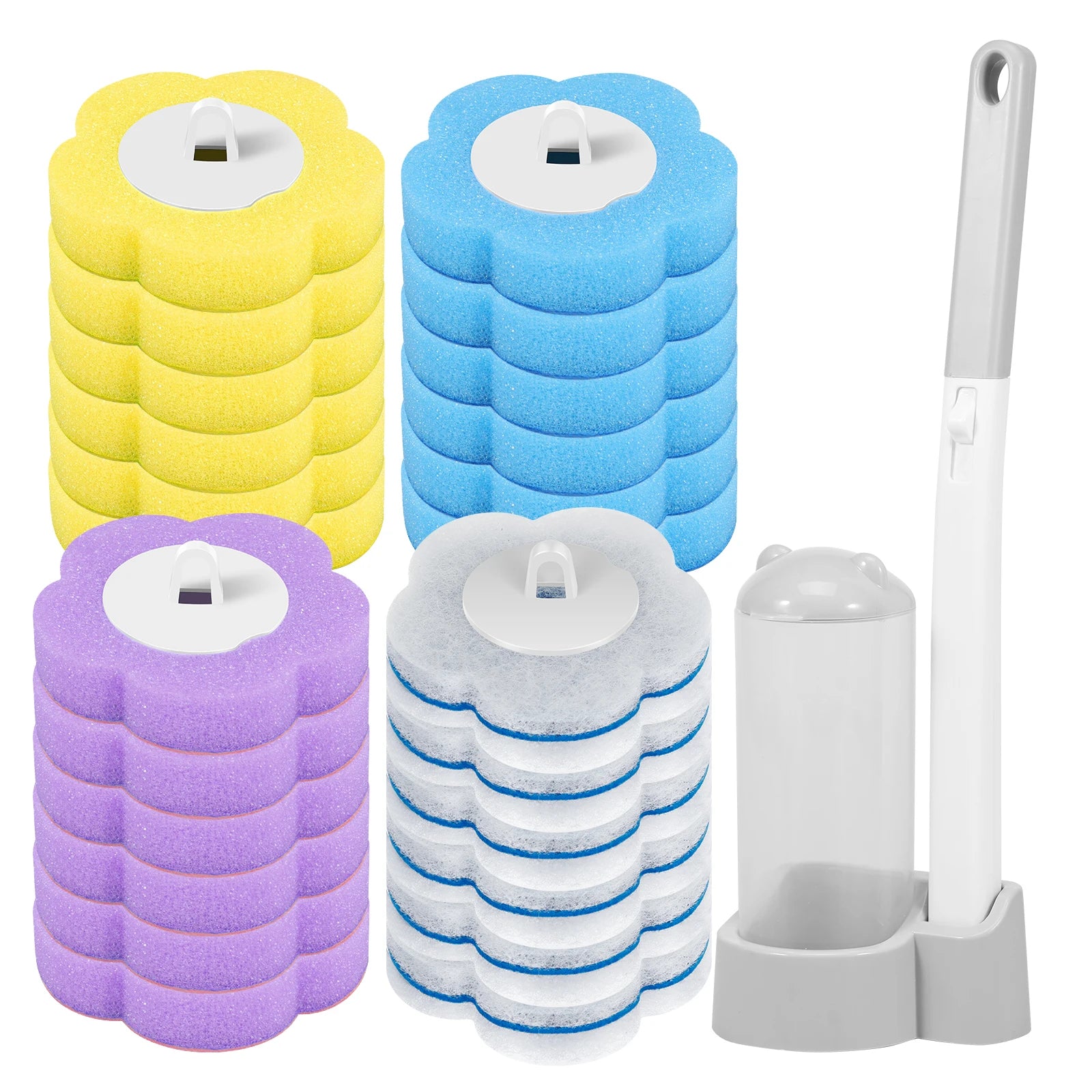 Toilet Brush Disposable Replacement Head Cleaning Kit Toilet Bowl Brush Long Handle Home Wc Accessories Tool