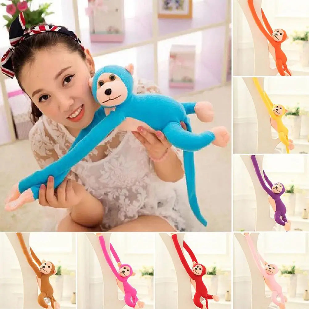 Long Arm Monkey Plush Doll Color Stuffed Monkey Cute Animal Plush Toys Creative Curtain Doll Hanging Monkey Plush Animal Gifts